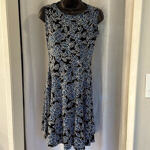 PERCEPTION PETITE EMBOSSED PRINT DRESS Sz:SP